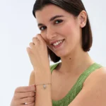 S'Agapõ bracciale a catena con acchiappa sogni da 18,5 cm