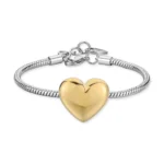 S'Agapõ bracciale coda di topo con cuore da 18,5 cm