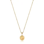 S'Agapõ collana coda di topo con pendente luna dorato da 45 cm