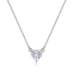 S'Agapõ collana a catena con cuore e zirconi bianchi da 45 cm