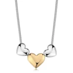 S'Agapõ collana a catena con tre cuori da 43 cm