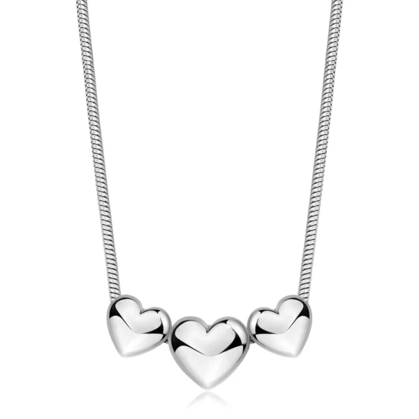 S'Agapõ collana a catena con tre cuori