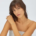 S'Agapõ bracciale a catena con cuore e zirconi bianchi da 18,5 cm