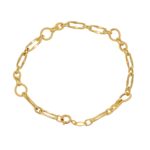BRACCIALE ORO GIALLO LUCIDO SATINATO