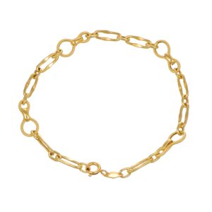 BRACCIALE ORO GIALLO LUCIDO SATINATO