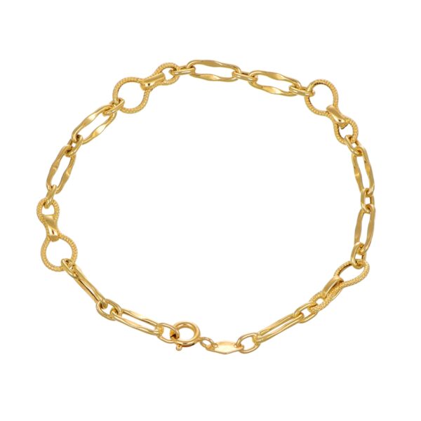BRACCIALE ORO GIALLO LUCIDO SATINATO