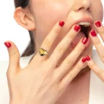 Marlù anello dorato cuore bombato, misura 11