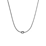 Marlù collana catena foxtail con nodo e scritta "Knoted" 58 cm