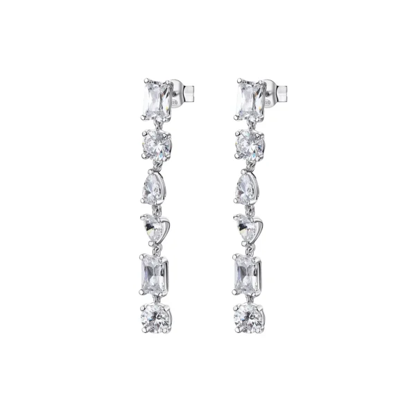 Rosato orecchini pendenti Gemma in argento 925 con zirconi bianchi