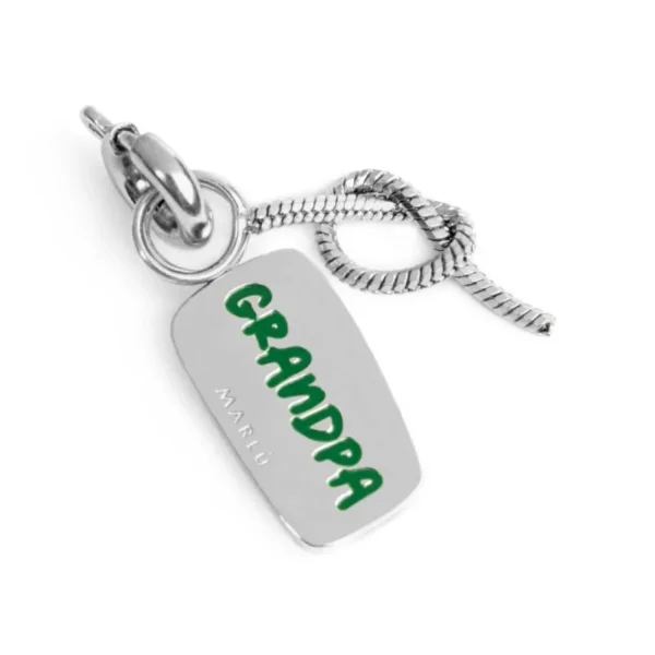 Marlù charm con scritta "NONNO" e nodo snake