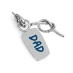 Marlù charm pendente doppio con scritta "PAPA" e nodo catena snake