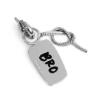 Marlù charm doppio con scritta "FRATELLO" e nodo catena snake