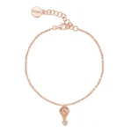 Rosato bracciale catena Aria in argento 925 con mongolfiera e zirconi bianchi