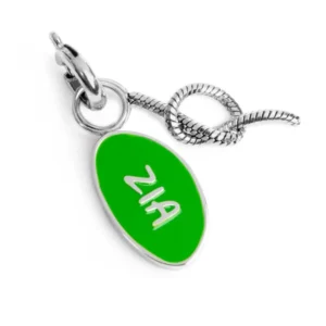 Marlù charm pendente con scritta "ZIA" e nodo catena snake