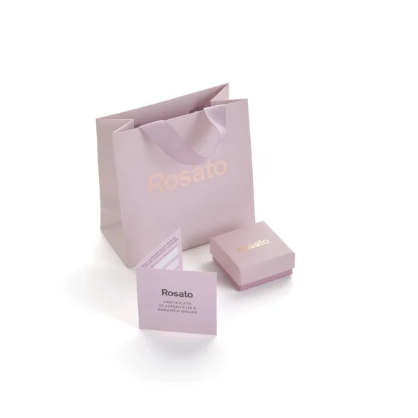 Rosato collana catena Aria in argento 925 con pendente mongolfiera e zirconi bianchi