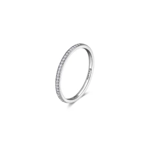 Rosato anello Allegra in argento 925 rodiato con zirconi bianchi