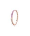 Rosato anello in argento 925 allegra con zirconi e smalto rosa