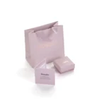 Rosato mono orecchino in argento 925 con zirconi bianchi collezione Allegra