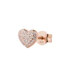 Rosato orecchino a lobo in argento 925 a forma di fiocco 5,2 mm