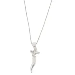 COLLANA ORO BIANCO CON CIONDOLO SPADA DUE ORI