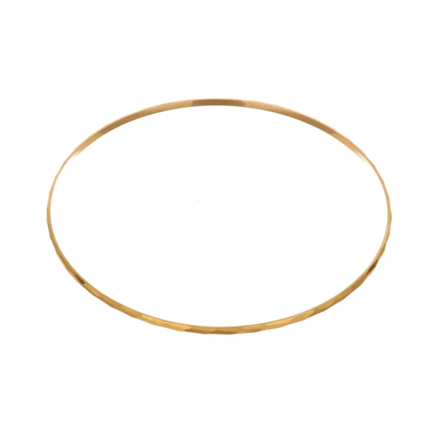 BRACCIALE ORO GIALLO RIGIDO TONDO LAVORATO SOTTILE