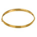 BRACCIALE ORO GIALLO RIGIDO LUCIDO SATINATO
