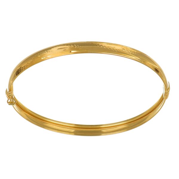BRACCIALE ORO GIALLO RIGIDO LUCIDO SATINATO