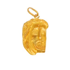 CIONDOLO ORO GIALLO VOLTO DI GESÙ
