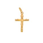 CIONDOLO ORO GIALLO CROCE CON GESU