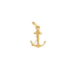 CIONDOLO ORO GIALLO ANCORA PICCOLA