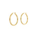ORECCHINI ORO GIALLO CERCHI LISCI