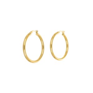 ORECCHINI ORO GIALLO CERCHI LISCI