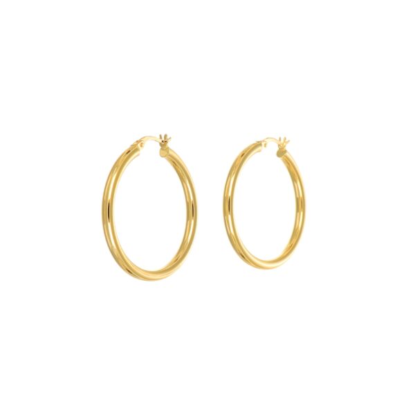 ORECCHINI ORO GIALLO CERCHI LISCI