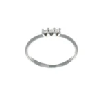 ANELLO ORO BIANCO TRILOGY CON DIAMANTI KT 0.03X3 G VS1 MILUNA