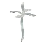 CIONDOLO ORO BIANCO CROCE CON DIAMANTE KT 0.02 G VS1 COMETE