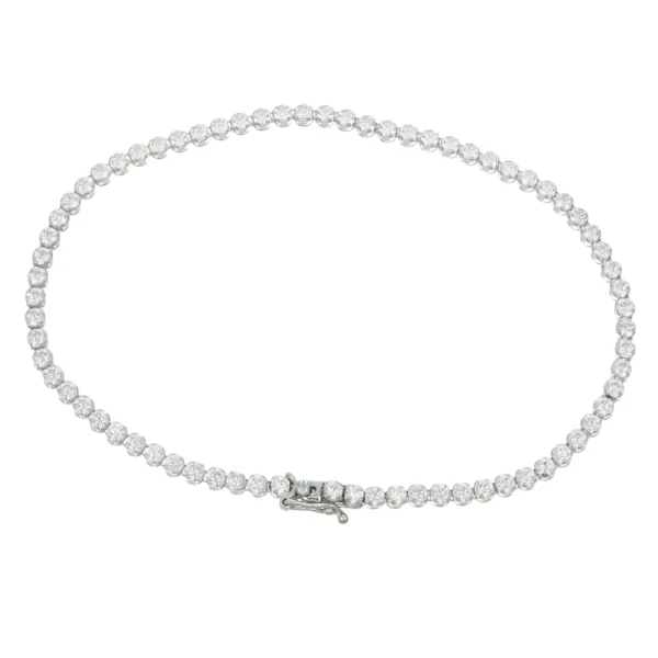 BRACCIALE ORO BIANCO TENNIS CON ZIRCONI BIANCHI