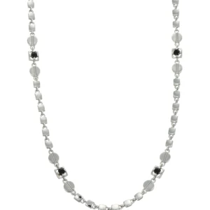 COLLANA ORO BIANCO CPN ZIRCONI NERI KARISMA
