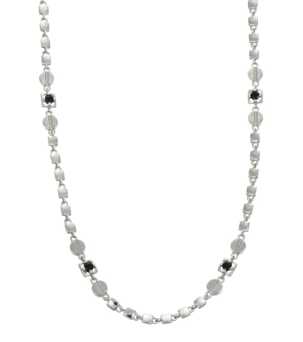COLLANA ORO BIANCO CPN ZIRCONI NERI KARISMA