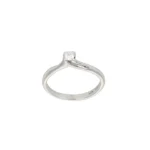 ANELLO ORO BIANCO SOLITARIO CON DIAMANTE KT 0.11