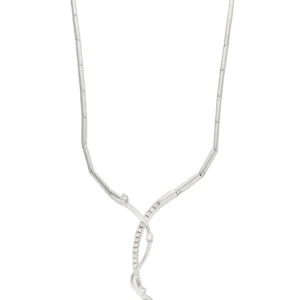 COLLANA ORO BIANCO CON DIAMANTI KT0.21 GVS1