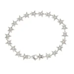 BRACCIALE ORO BIANCO STELLE CON DIAMANTI KT 0.21 GVS1