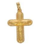 CIONDOLO ORO GIALLO CROCE CON GESU