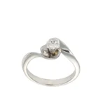ANELLO ORO BIANCO CON DIAMANTI DONNA ORO KT 0.15 GVS1