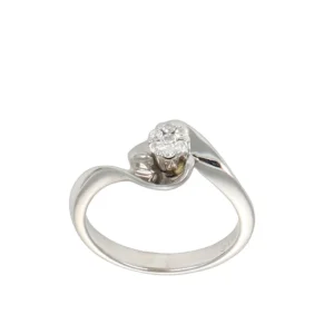 ANELLO ORO BIANCO CON DIAMANTI DONNA ORO KT 0.15 GVS1