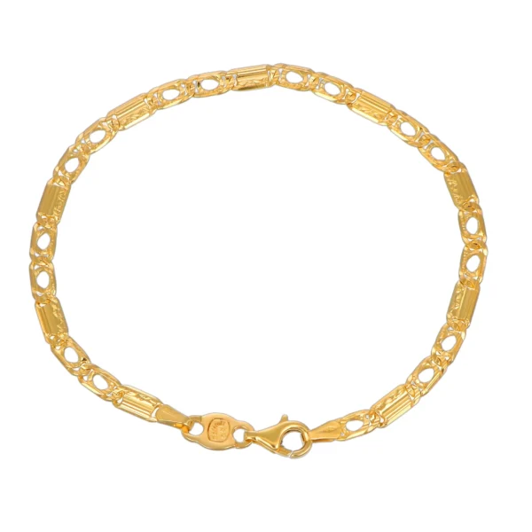 BRACCIALE ORO GIALLO MAGLIA PIATTA PIENA