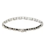 BRACCIALE ORO BIANCO SEMIRIGIDO CON DIAMANTI KT 0.01X72 G VS1