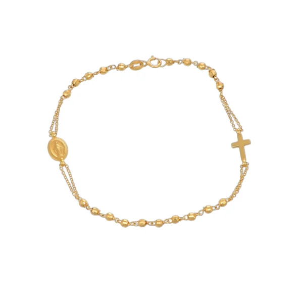 BRACCIALE ORO GIALLO ROSARIO