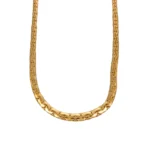COLLANA ORO GIALLO TRECCIA PIATTA