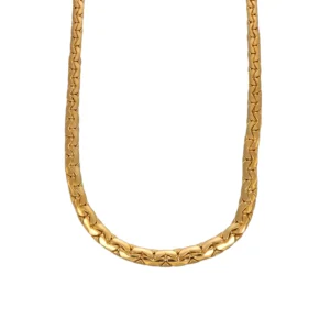 COLLANA ORO GIALLO TRECCIA PIATTA