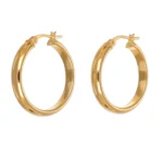 ORECCHINI ORO GIALLO CERCHI LISCI